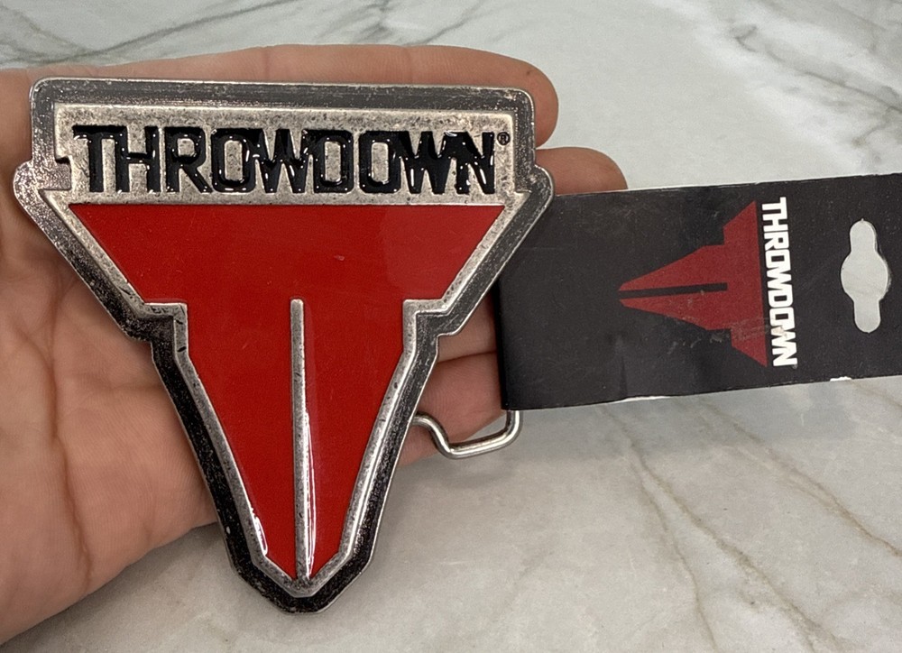 2013 Throwdown LOGO Metal MMA Boxing Belt Buckle Officially Licensed 3&Prime; by 3&Prime;