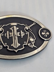 Swords & Cross Knight Shield Gothic Punk Rider Chrome Brand Belt Buckle #6216