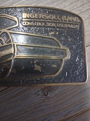 INGERSOLL RAND BELT BUCKLE CONSTRUCTION EQUIPMENT APC SOLID BRONZE ROLLER PAVER.