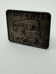 Vintage Safe Driver Bus Transportation Bi-State Metal Belt Buckle 2.5×2 inches