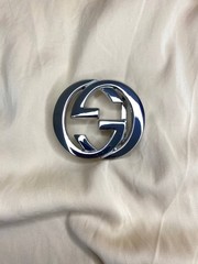 Double G 1.5` Belt Buckle Silver GG Logo 40 mm Replacement Buckle Designer Style