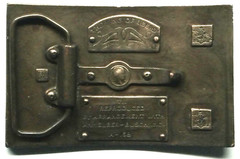 Budweiser 12 oz Beer Label Belt Buckle c1970s Anheuser Busch 3 5/8&Prime;w