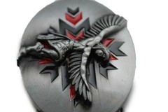 Men Buckle Silver Metal Native Warrior Dance Indian Casual Day Western Fashion