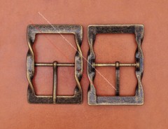 Vintage Retro Brass Leathercraft Twist Center Bar Leather Belt Buckle Inner 40mm