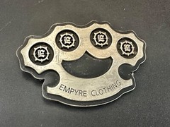 Empire Clothing Knuckles Cut Out Belt Buckle Company Advertising Promo