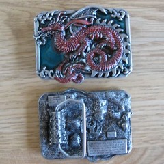 Dragon medieval belt buckle (choice colors)