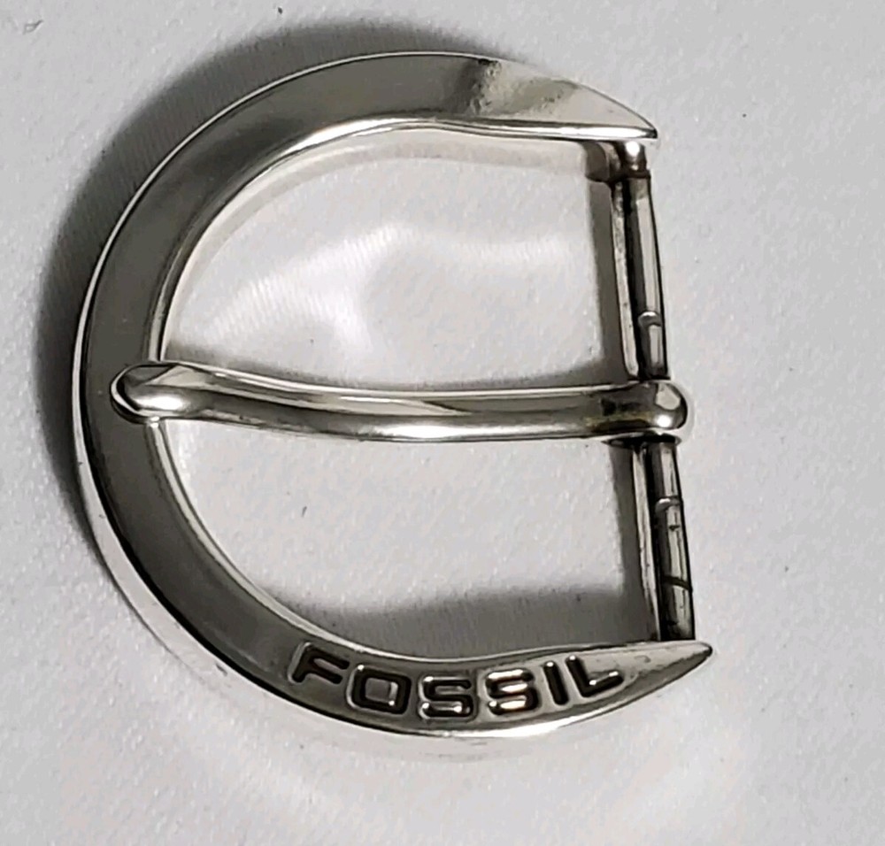 Fossil Logo Silver Tone Modern Replacement Belt Buckle 1½ »X 1½ » Pre-Owned