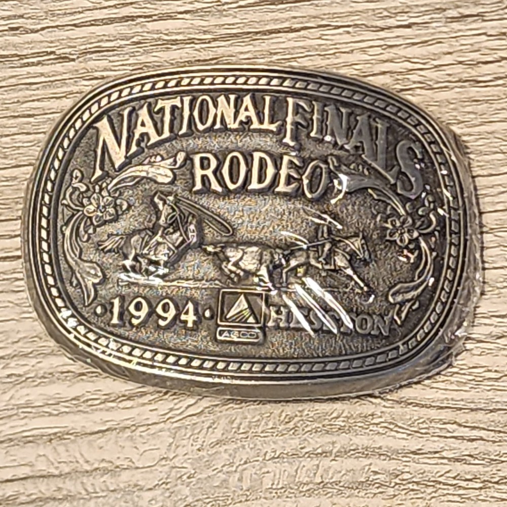 Choice Hesston Belt Buckle – Miniature Collection Buckle – National Finals Rodeo
