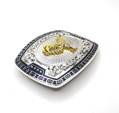 Rooster Western Cowboy Belt Buckle Hebilla Vaquero Rodeo Gallo Del Cielo, Silver