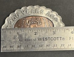 Vintage Bergamot Brass Works 200 Years Ago Liberty Bell Belt Buckel READ