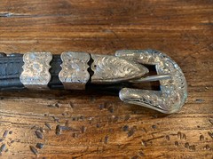 James Reid style XLWage Sterling Silver overlay Belt buckle 43-45-1”🐂✅