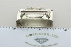 Antique Hickok Sterling Silver 925 Art Deco Belt Buckle with Black Enamel &lsquo;S&rsquo;