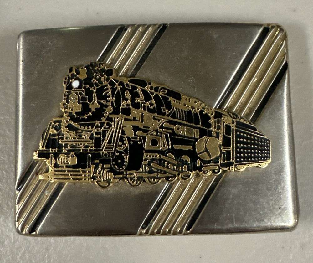 Belt Buckle Locomotive Railroad Train Collectible Vintage 2.5”