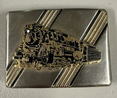 Belt Buckle Locomotive Railroad Train Collectible Vintage 2.5”