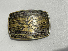 THE AMERICAN VETERANS DISABLED FOR LIFE MEMORIAL BELT BUCKLE 2007 SPONSOR #0369