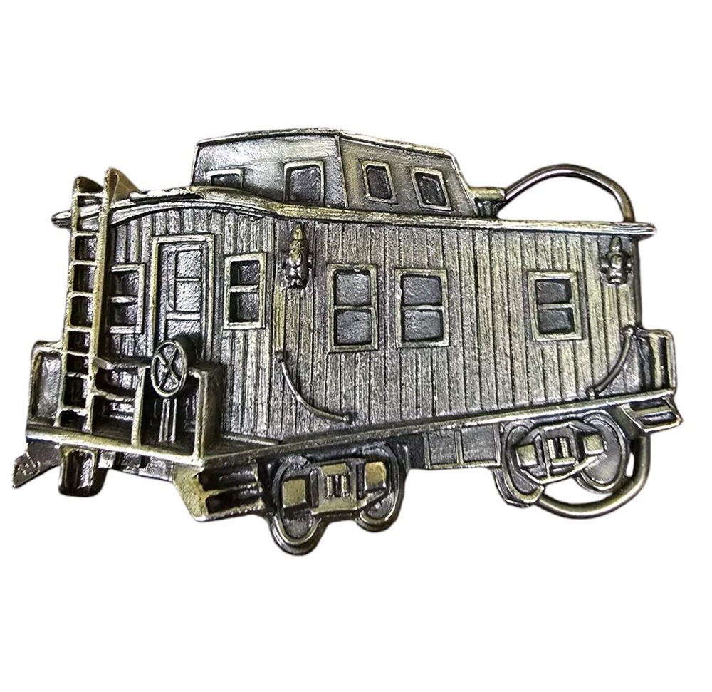 Vintage Caboose Belt Buckle The Great American Belt Company Chicago Brass Ltd Ed