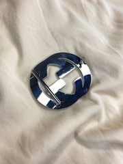 Double G 1.5` Belt Buckle Silver GG Logo 40 mm Replacement Buckle Designer Style