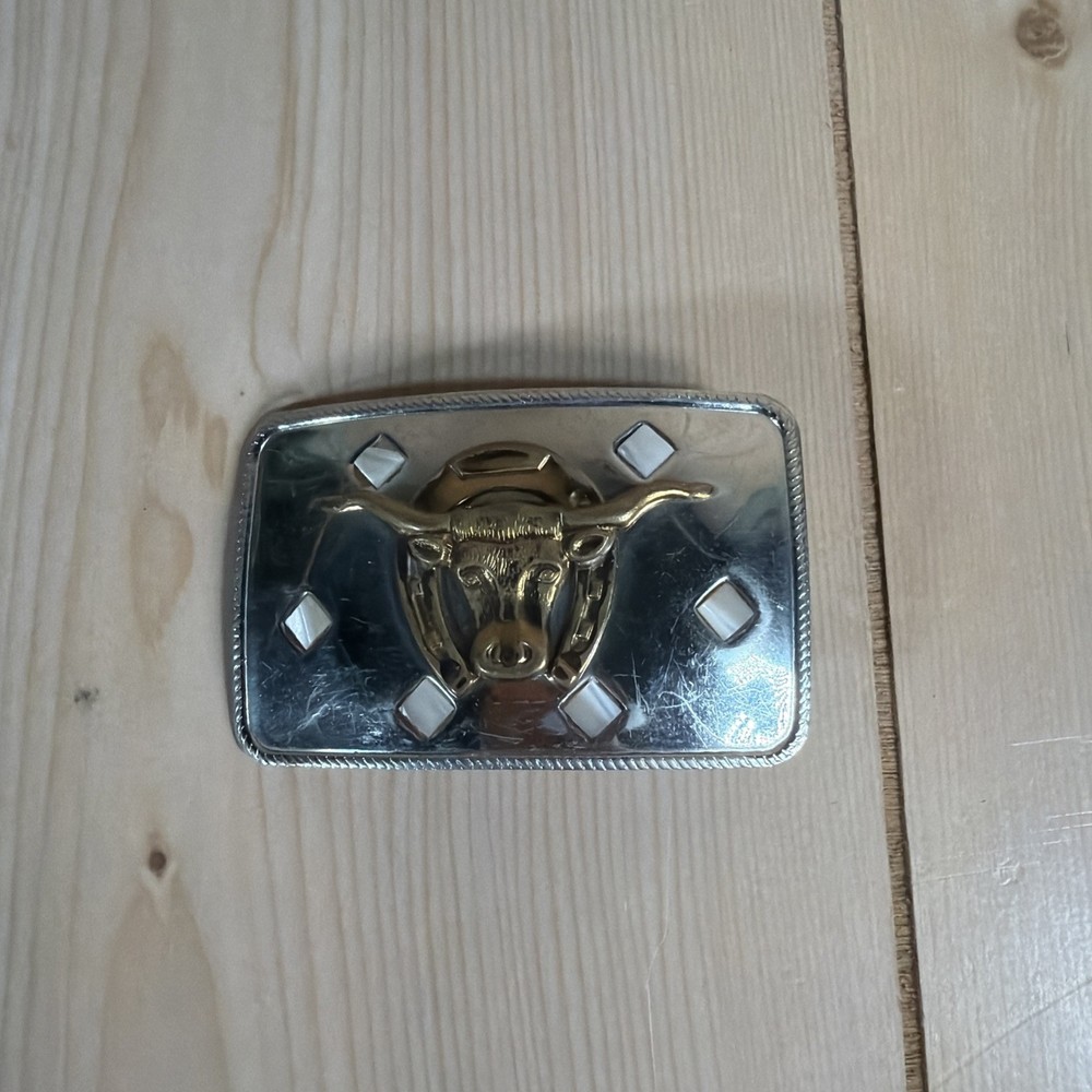 Bull Ride Rodeo Long Huge Big Cowboy Texas Western Steer Head Belt Buckle