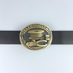 Vintage Bronze Plated Trades Tradesman Electrician Tool Belt Buckle