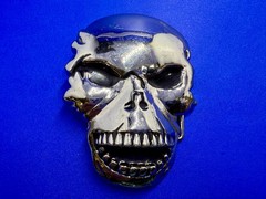 Creepy Skull Open Mouth Halloween 3D Gothic Punk Dimensional Belt Buckle