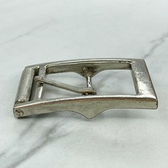 Silver Tone Simple Basic Roller Belt Buckle