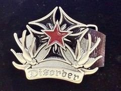 Disorder Iron Maltese Cross Doves NOS Silver Moon Creations Belt Buckle