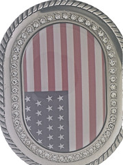 US Flag Belt Buckle American Men Women Happy 4th Gift Western Silver Rodeo Style
