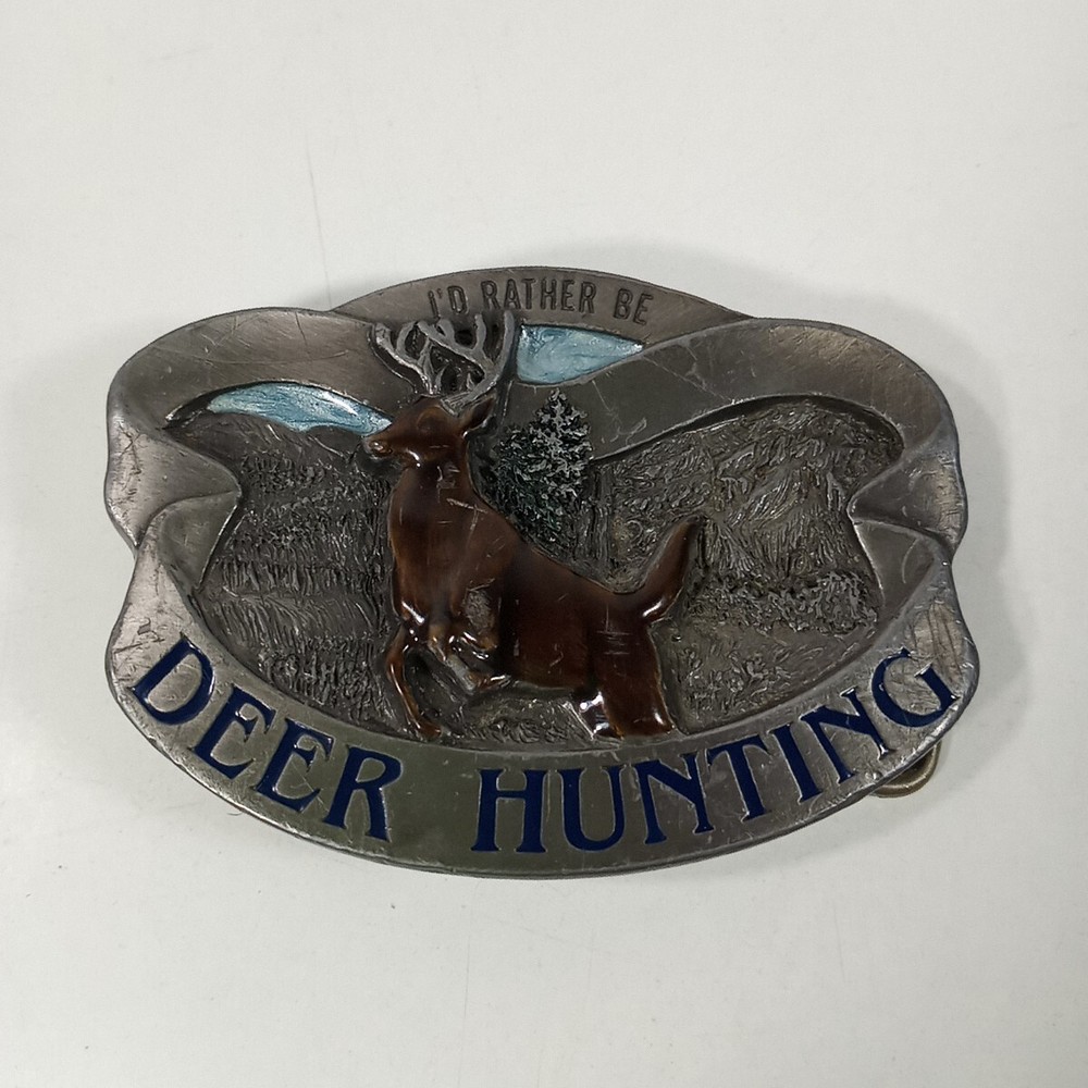 Deer Hunting Belt Buckle Master Piece Collection BA-137 Made In USA