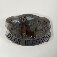 Deer Hunting Belt Buckle Master Piece Collection BA-137 Made In USA