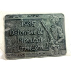 Defender of Firearms 1985 Freedom Silver Belt Buckle