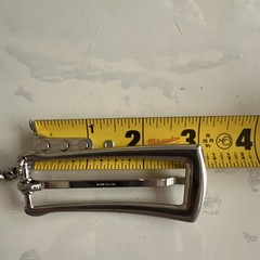 Vintage Gianfranco FERRE STUDIO Silver Belt Buckle Chain Keeper Made in Italy