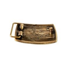 Brass belt buckle « Russian warship go .. » Solid Hand Cast Brass.