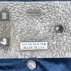 Indiana Metal Craft Solid Pewter American Flag Belt Buckle PBA201 Made in USA
