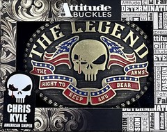 Montana Silversmiths Attitude Officially Licensed Chris Kyle Western Belt Buckle