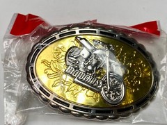 Motorcycle On Western Mixed Colors Belt Buckle In Packaging