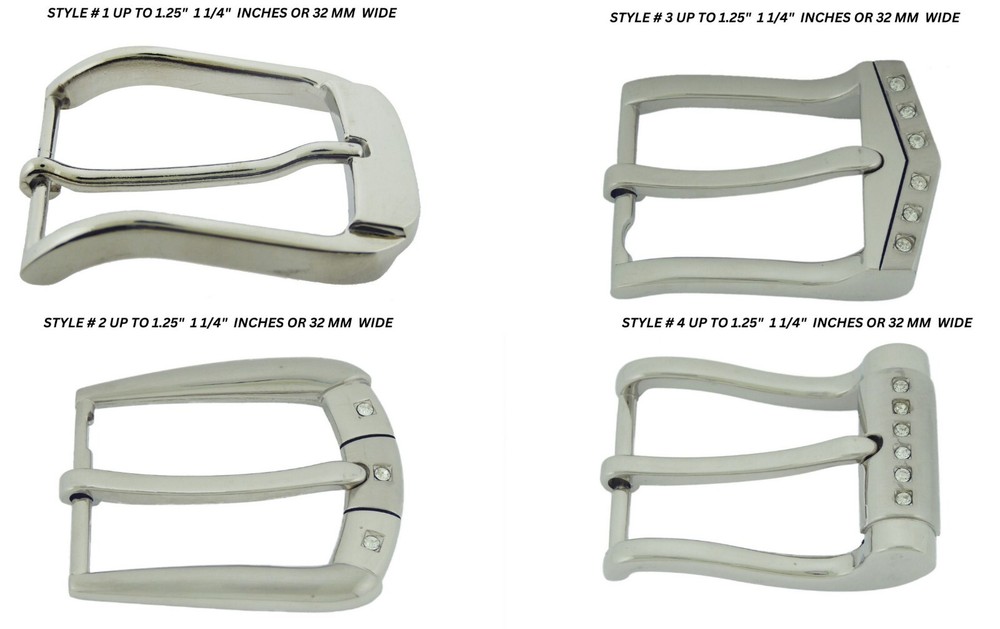 Pin Belt Buckles Men 1.25&Prime; 1 1/4&Prime; INCH 32 MM Belts New Women Prong Silver Pink