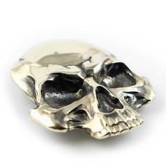 Skull belt buckle, Human skull german silver belt buckle Jolly Roger