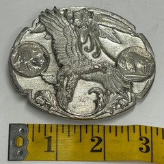 Siskiyou Buckle Co 1995 Eagle Buffalo Nickel Belt Buckle Pewter USA