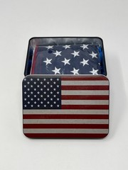 Trucker Belt Buckle Gift Set with 12 x 18 Inch American Flag – Patriotic Buckles