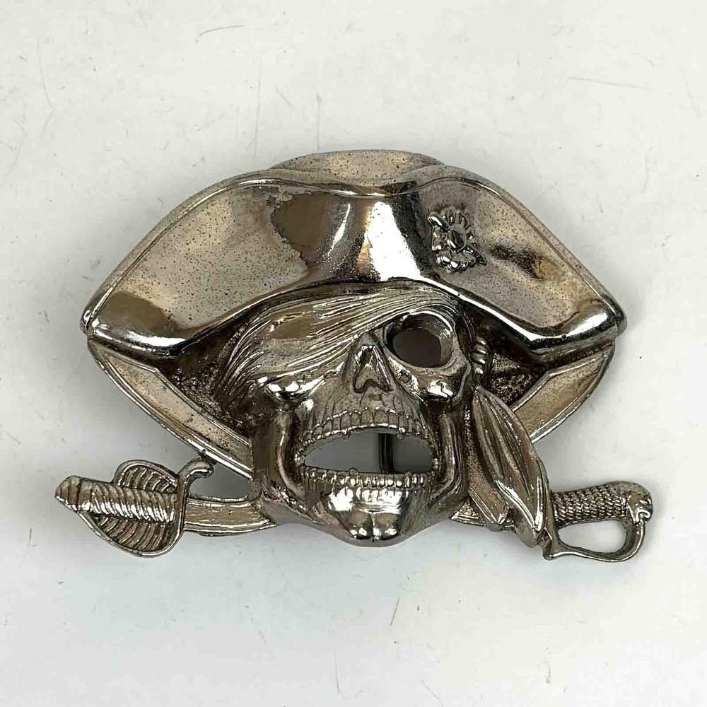Belt buckle buckle « pirate » for 4 cm wide removable belts, unused