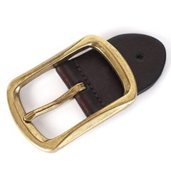 Men&rsquo;s Brass Leather Belt Buckle Head Vintage Brooch Replacement for 38mm Wide