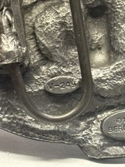 Bergamot 1994 American V-249 Skull Flag Belt Buckle « Till Death Do Us Part  » USA