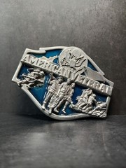 1988 Siskiyou American Veteran Enameled Belt Buckle