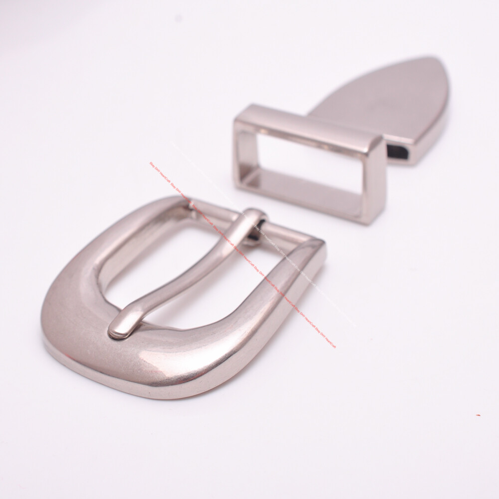 25mm Western Single Prong End Bar Leathercraft Belt Buckle Loop Tip 3 Pcs Set