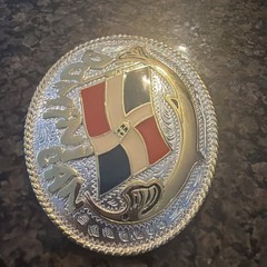 Dominican Republic Flag Saint George&rsquo;s Cross Belt Buckle Western