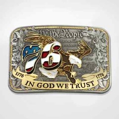 1776 WE THE PEOPLE IN GOD WE TRUST 3D BELT BUCKLE