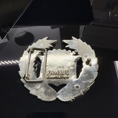 Famous Stars & Stripes American Dream Cadillac USA Flag Silver Tone Belt Buckle
