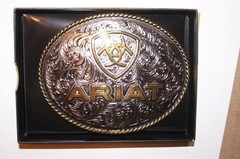Ariat M&F Western Buckle Large Oval Logo Silver A37063