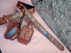 Unisex chinseled western belt 