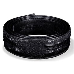 Barry.Wang Ratchet Belt Buckle Strap Replacement One Size, A-black Crocodile